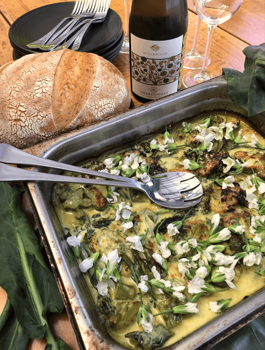 Broccoli and anchovy with polenta